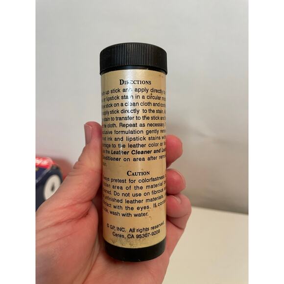 Ink & Lipstick remover stick 2.5 oz for top coated leather GP, Inc  rare find‎ - Picture 3 of 6